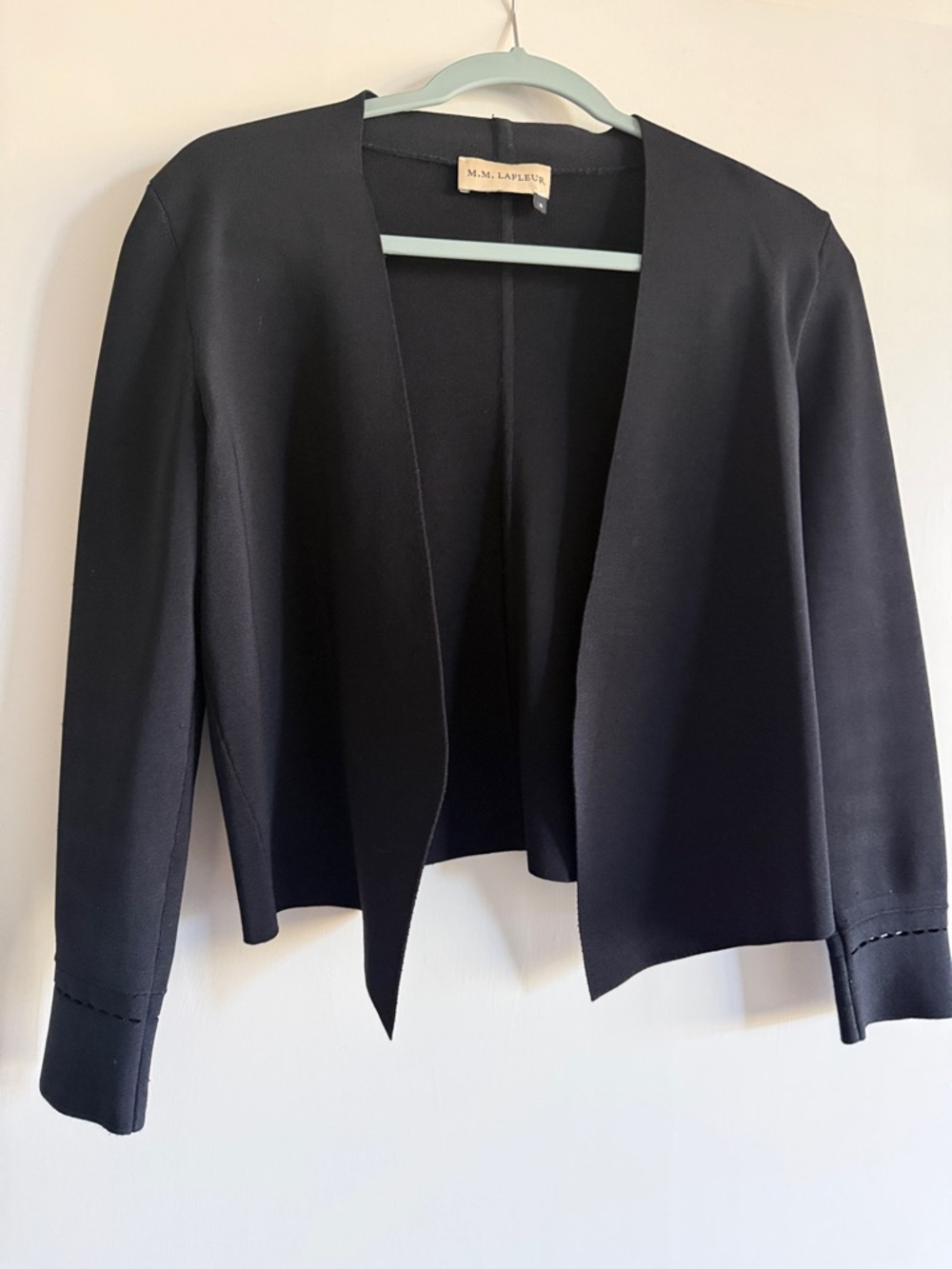 MM Lafleur Black Open-Front Blazer